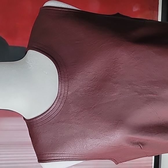 BCBGMaxAzria Sheridan Faux Leather Dress, Size Small, Color Royal Port - Picture 8 of 17